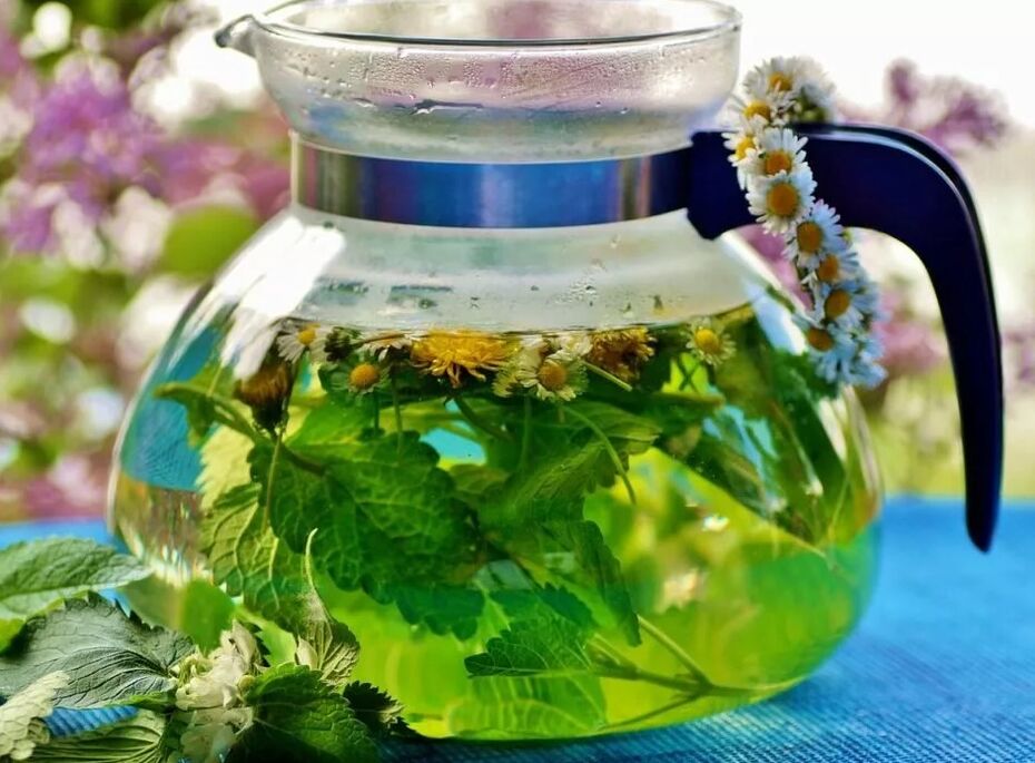 Infusion of collecting herbs from varicose veins